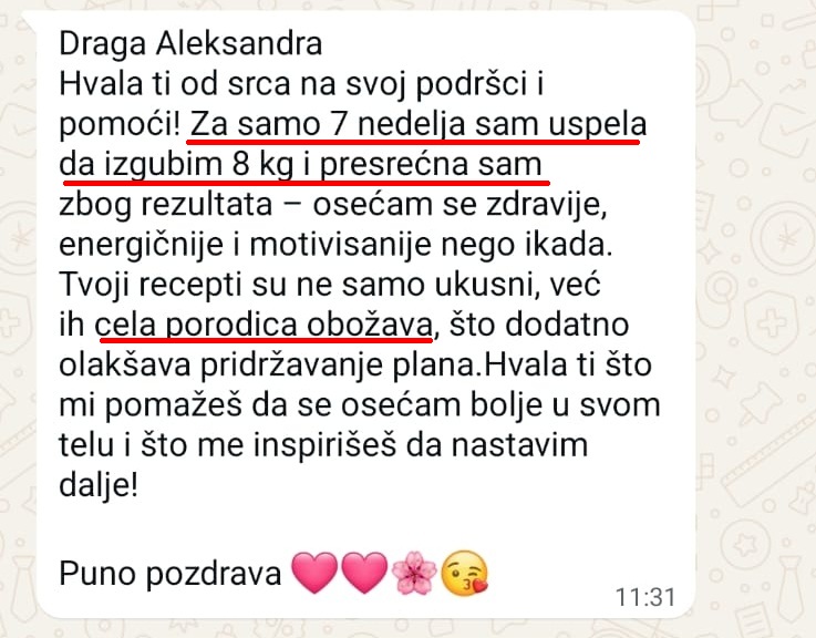 Poruka učesnice programa